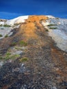 Detail of Travertine cascades, Natural Monument Royalty Free Stock Photo